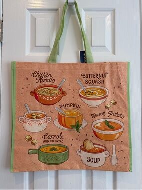 Marshalls/ TJ Maxx Seasonal Soups Reusable Tote Bag 🥫🍲🛍️